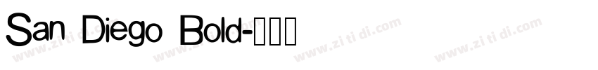 San Diego Bold字体转换